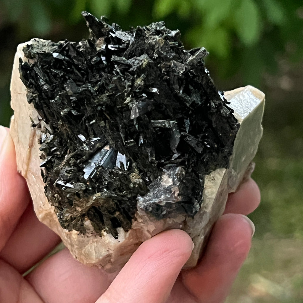 Cluster egirin cuart fumuriu/negru Zomba m23, pietre semipretioase - druzy.ro 1 