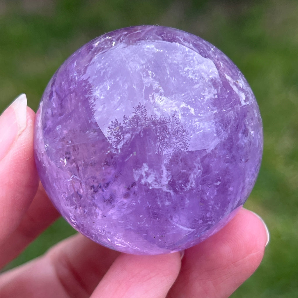 Sfera ametist AA din Brazilia model 11, pietre semipretioase - druzy.ro 2 