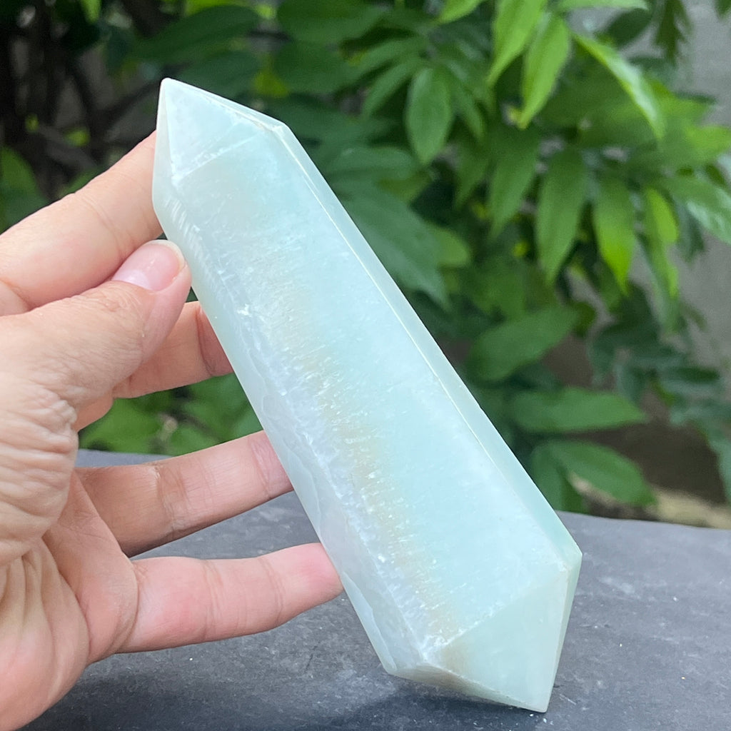 Dublu varf aragonit albastru | Model 1, pietre semipretioase - druzy.ro 3 