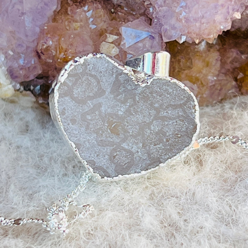 Pandantiv inima agat druzy placat cu argint din Brazilia model 1, druzy.ro, cristale 2