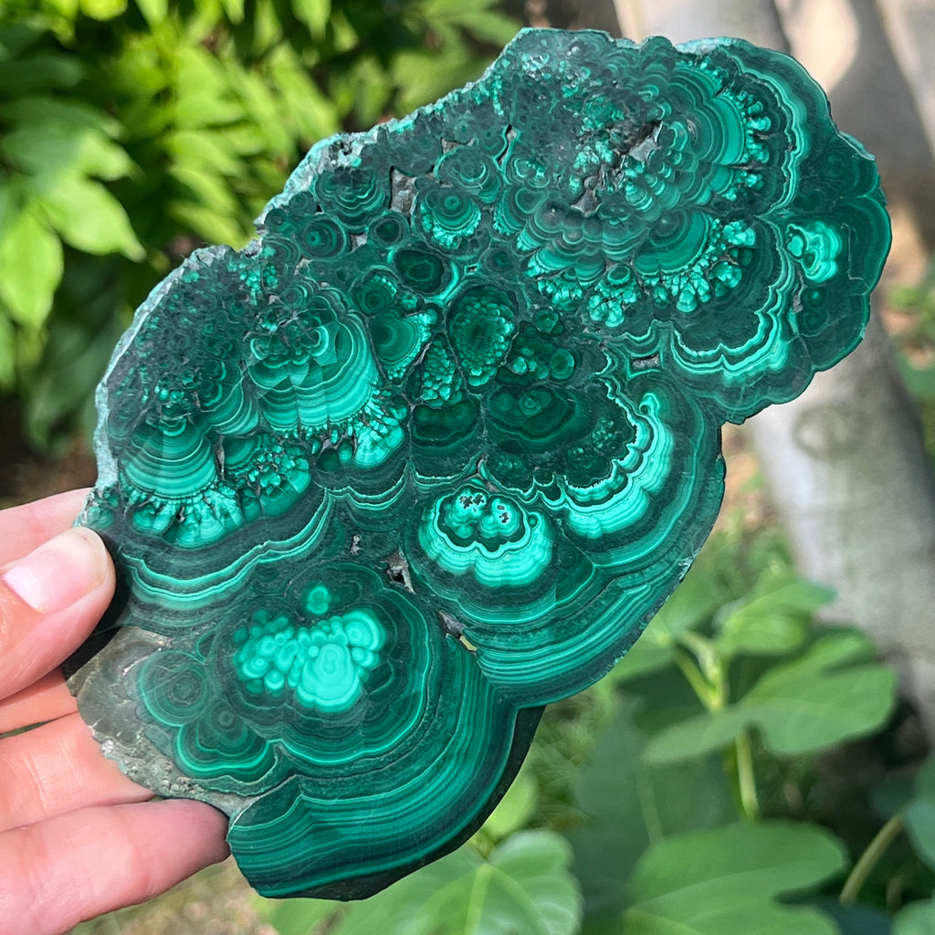 Felie malachit | Model 17, pietre semipretioase - druzy.ro 2 