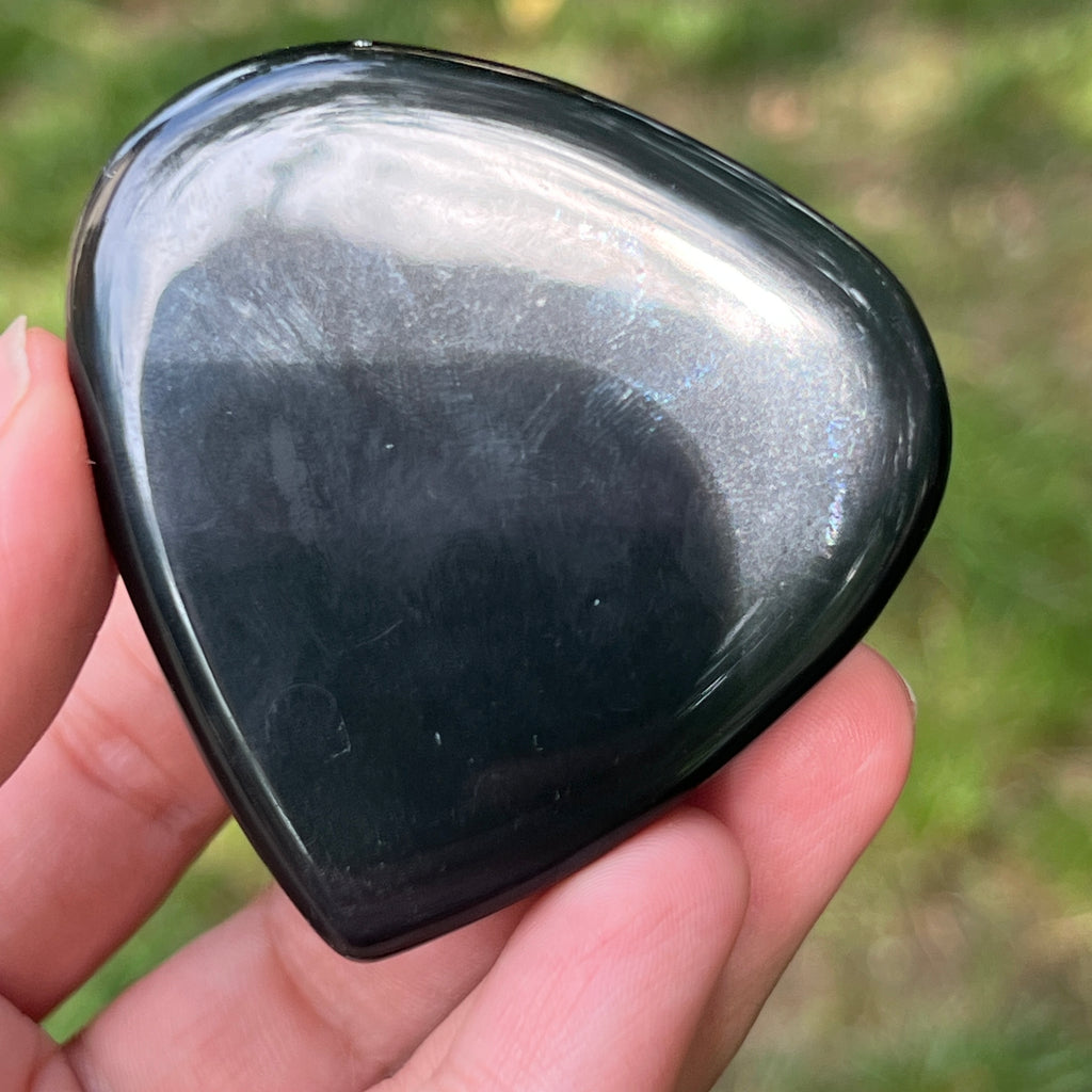 Obsidian curcubeu inima model 2, pietre semipretioase - druzy.ro 4 