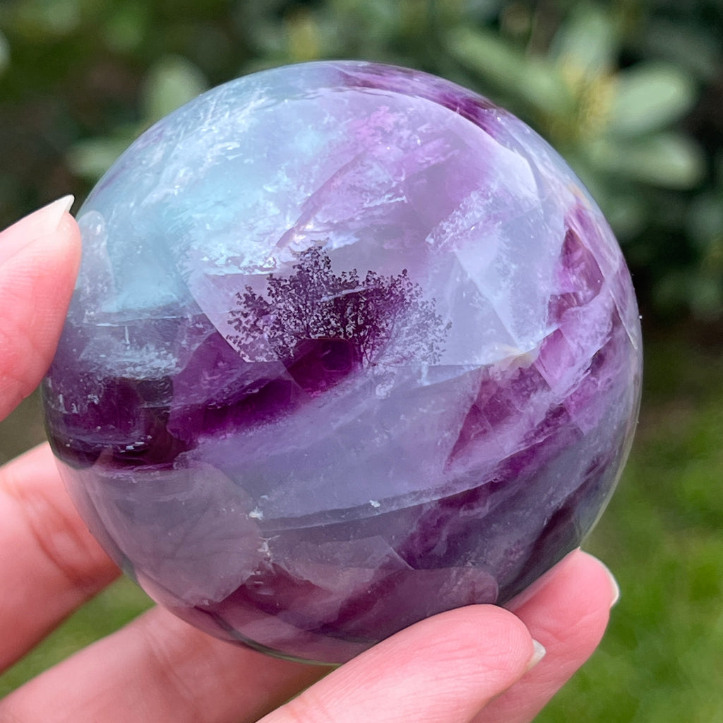 Sfera fluorit curcubeu model 9, pietre semipretioase - druzy.ro 7 
