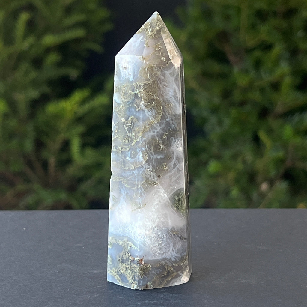 Obelisc agat muschi model 6, pietre semipretioase - druzy.ro 2 