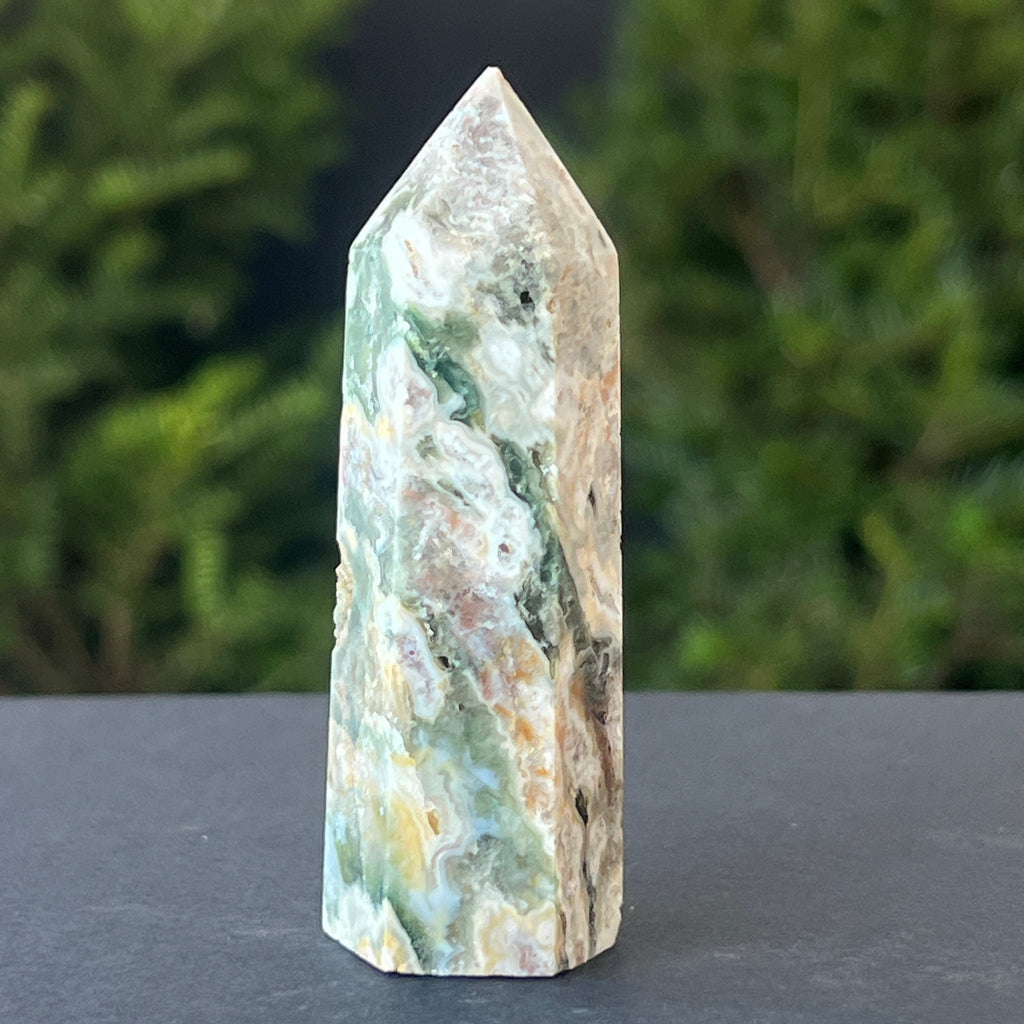 Obelisc agat muschi model 4, pietre semipretioase - druzy.ro 4 
