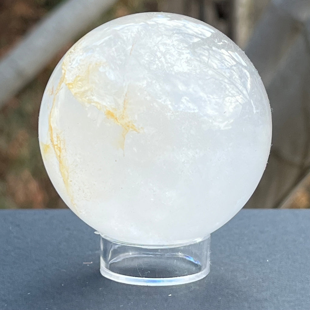 Sfera 6.5 cm cuart rutilat curcubeu model 36, druzy.ro, cristale 2