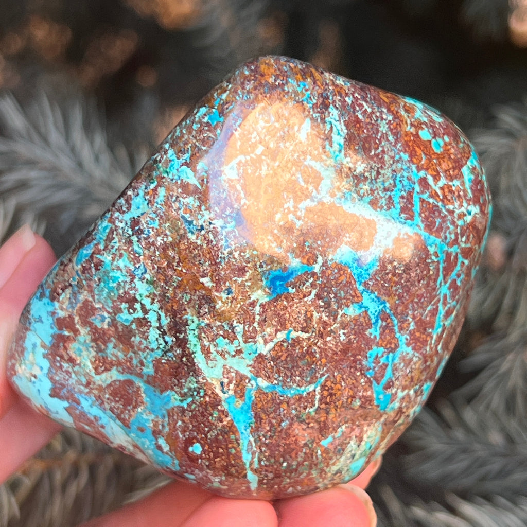 Shattuckite forma libera/palmstone m13, pietre semipretioase - druzy.ro 14 