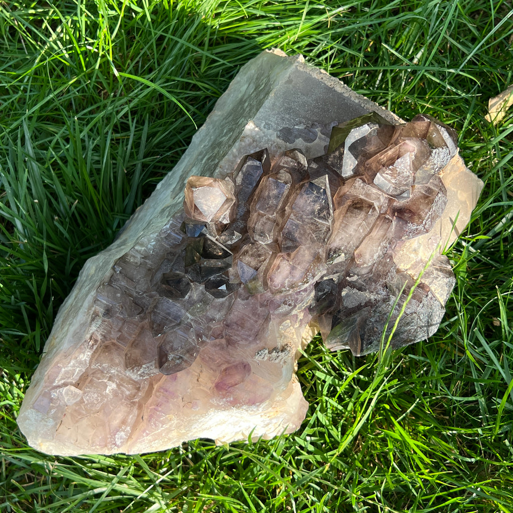Specimen cluster cuart fumuriu mina Brandberg m8, pietre semipretioase - druzy.ro 13 