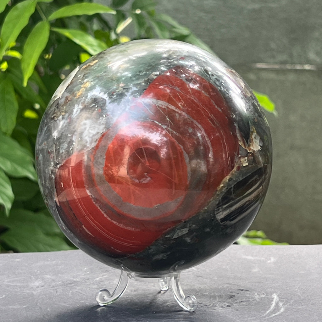 Sfera seftonit piatra sangelui | Model XL2, pietre semipretioase - druzy.ro 3 