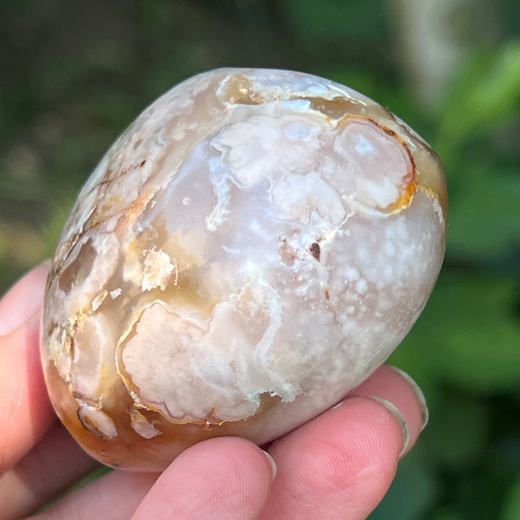 Inima agat coral floare gri m4, pietre semipretioase - druzy.ro 5 