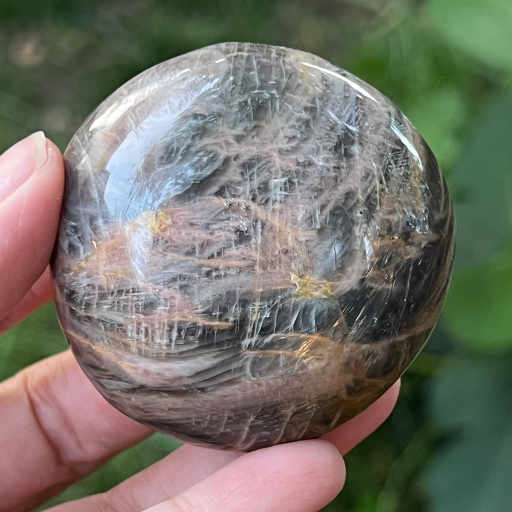 Palmstone piatra lunii somon gri | Model 8, pietre semipretioase - druzy.ro 1 