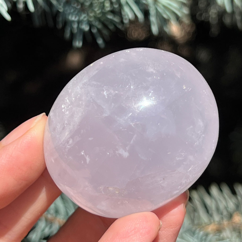 Palmstone cuart albastru perlat din Madagascar, girasol m1, druzy.ro, pietre semipretioase 4