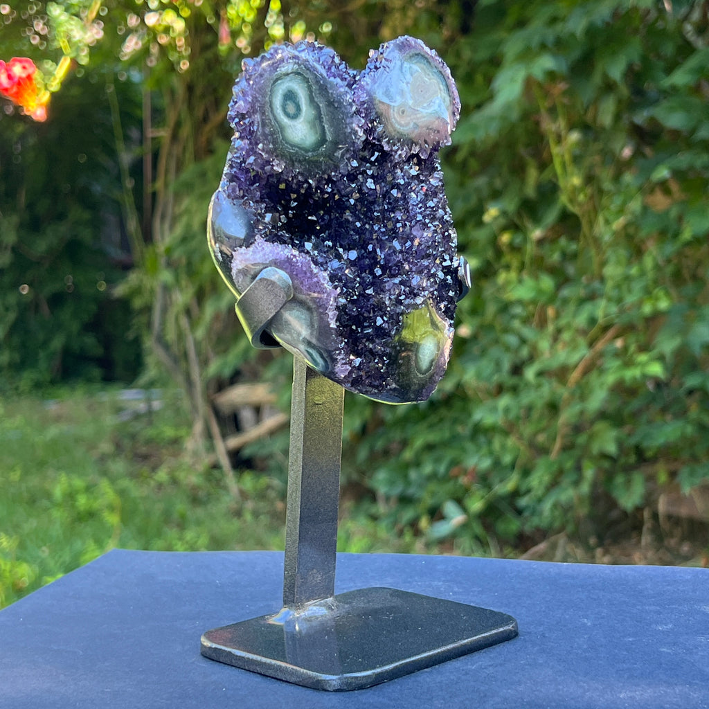 Ametist Uruguay AAA pe stand calitate +AAA, geoda ametist Urguay | Model 4, pietre semipretioase - druzy.ro 3 
