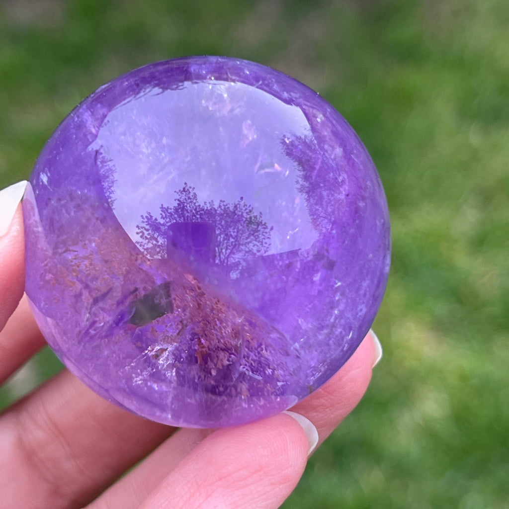Sfera ametist AA din Brazilia model 6, pietre semipretioase - druzy.ro 7 
