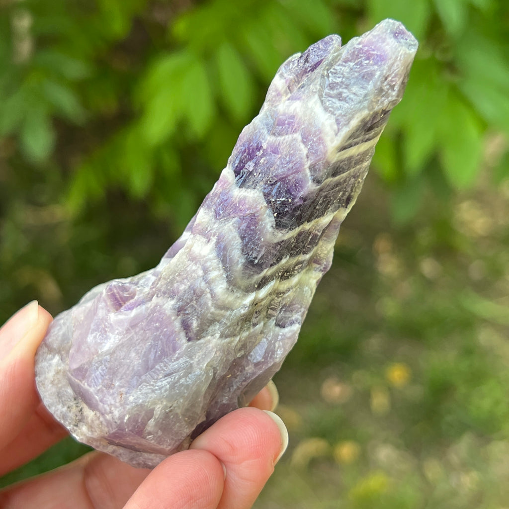 Ametist chevron piatra bruta/ varf m8, pietre semipretioase - druzy.ro 2 