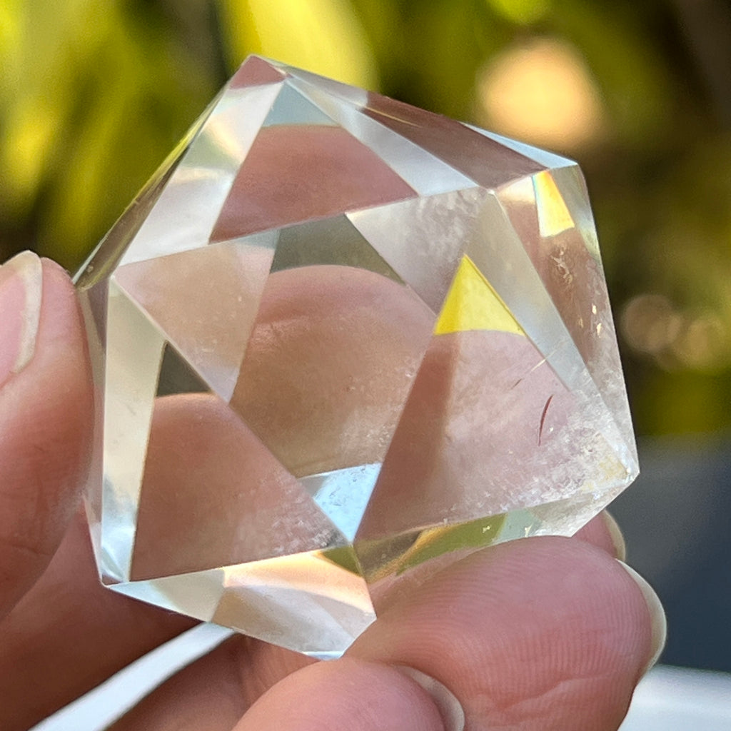 Icosaedru cuart incolor / cristal de stanca m14, pietre semipretioase - druzy.ro 2 