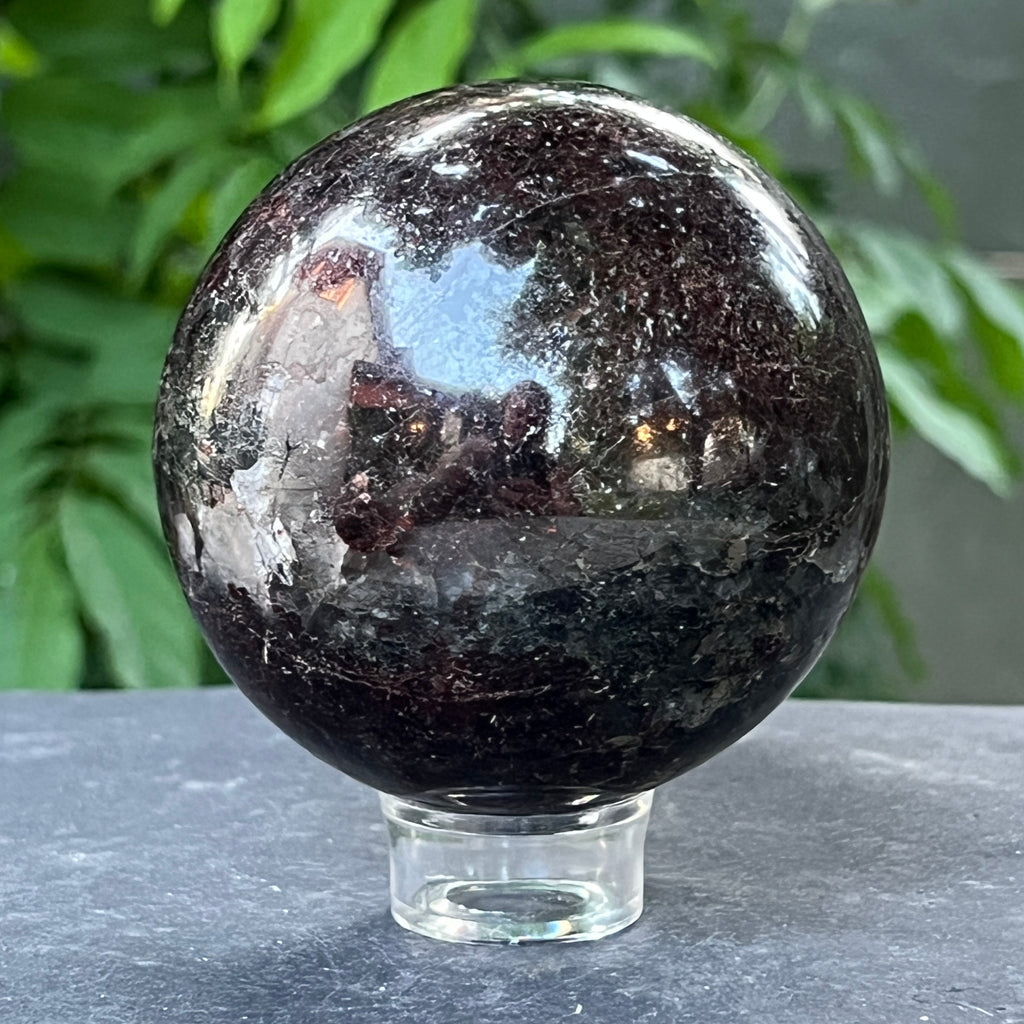 Sfera granat cu cuart | Model 2, pietre semipretioase - druzy.ro 3 