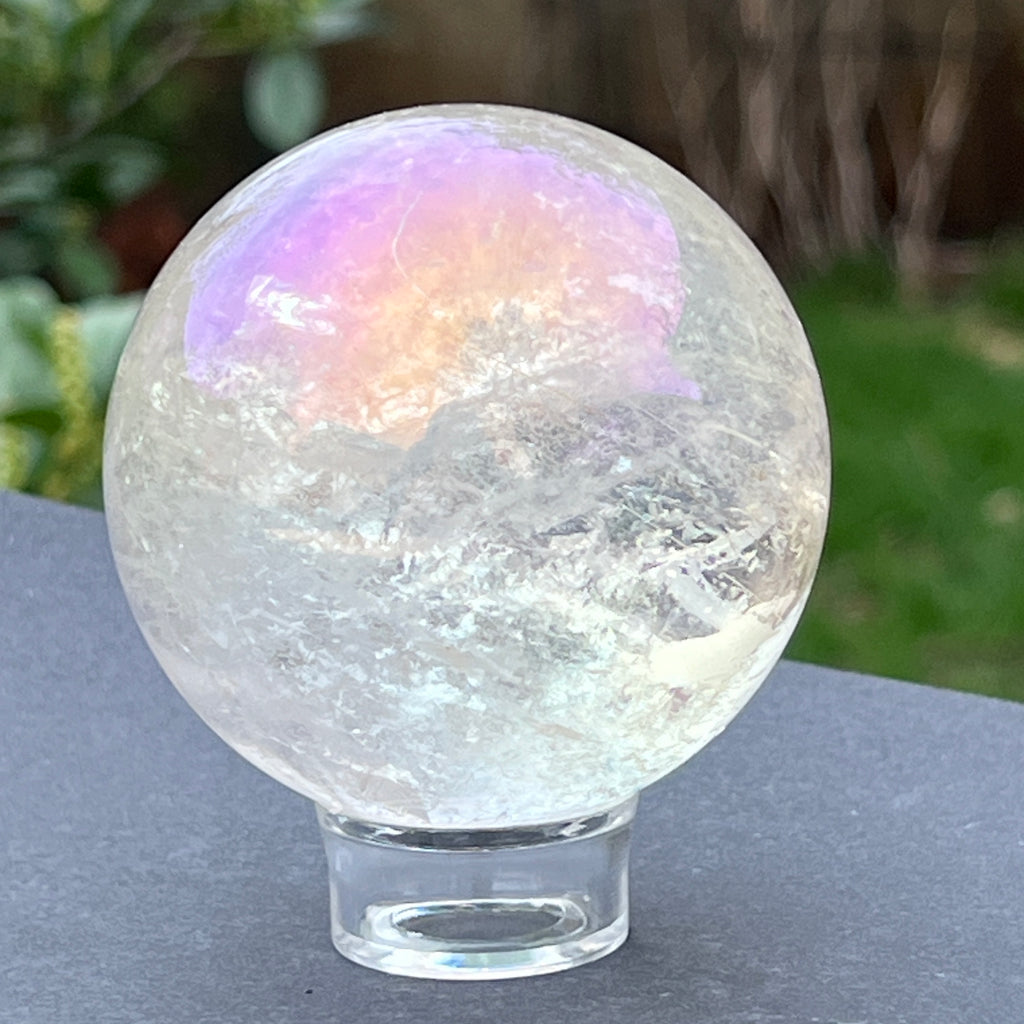 Sfera cuart roz aura model 5, pietre semipretioase - druzy.ro 6 