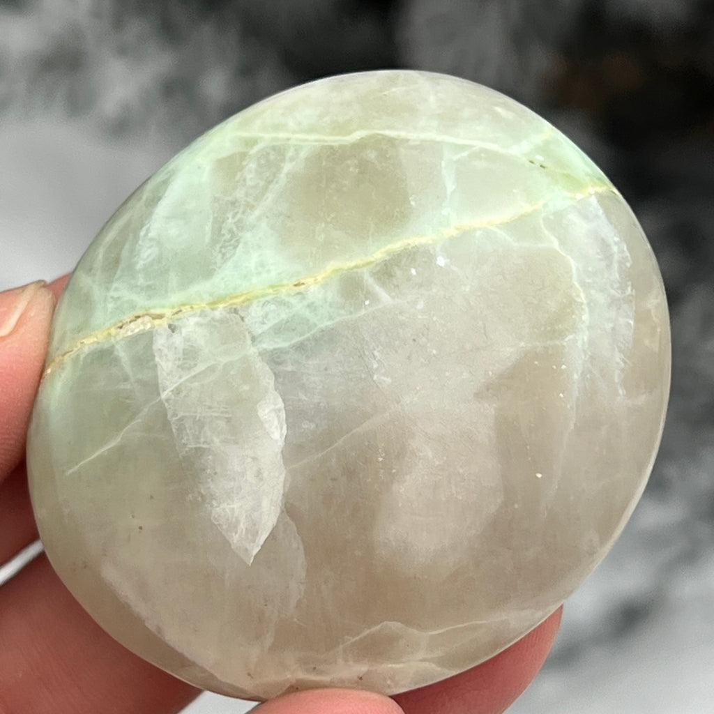 Palmstone piatra lunii cu garnierit m23, druzy.ro, cristale 4