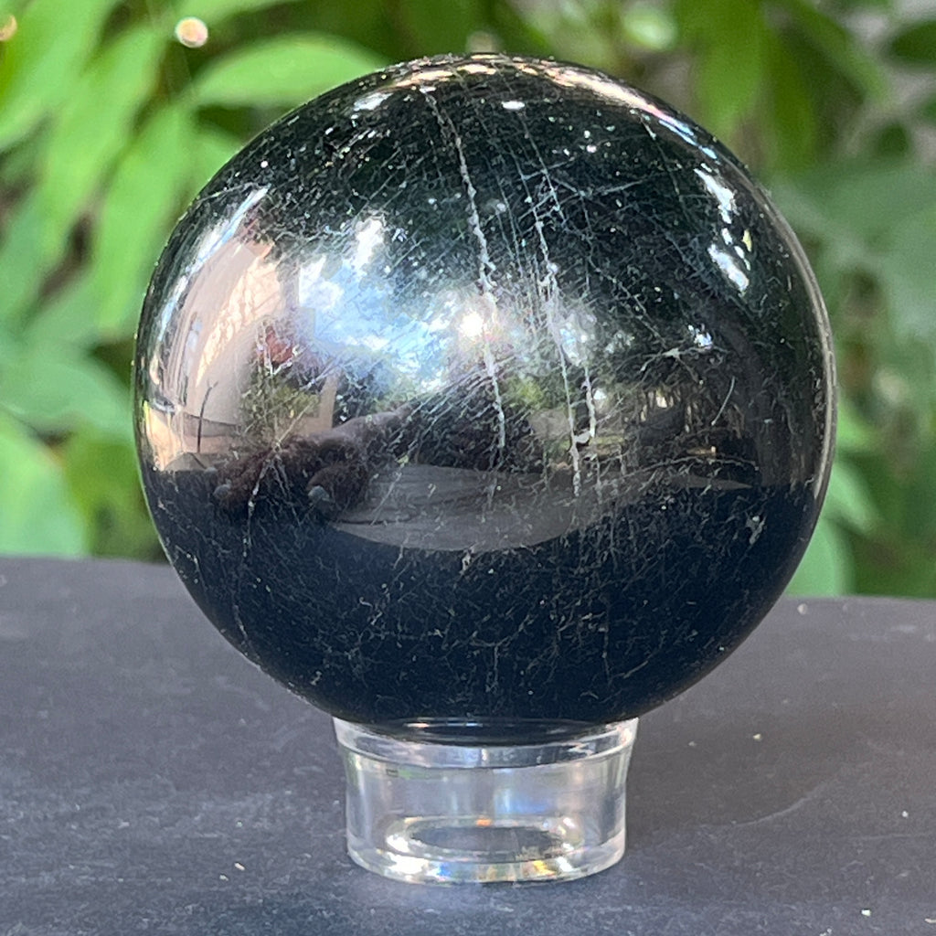 Sfera turmalina neagra din Madagascar model 6, pietre semipretioase - druzy.ro 2 