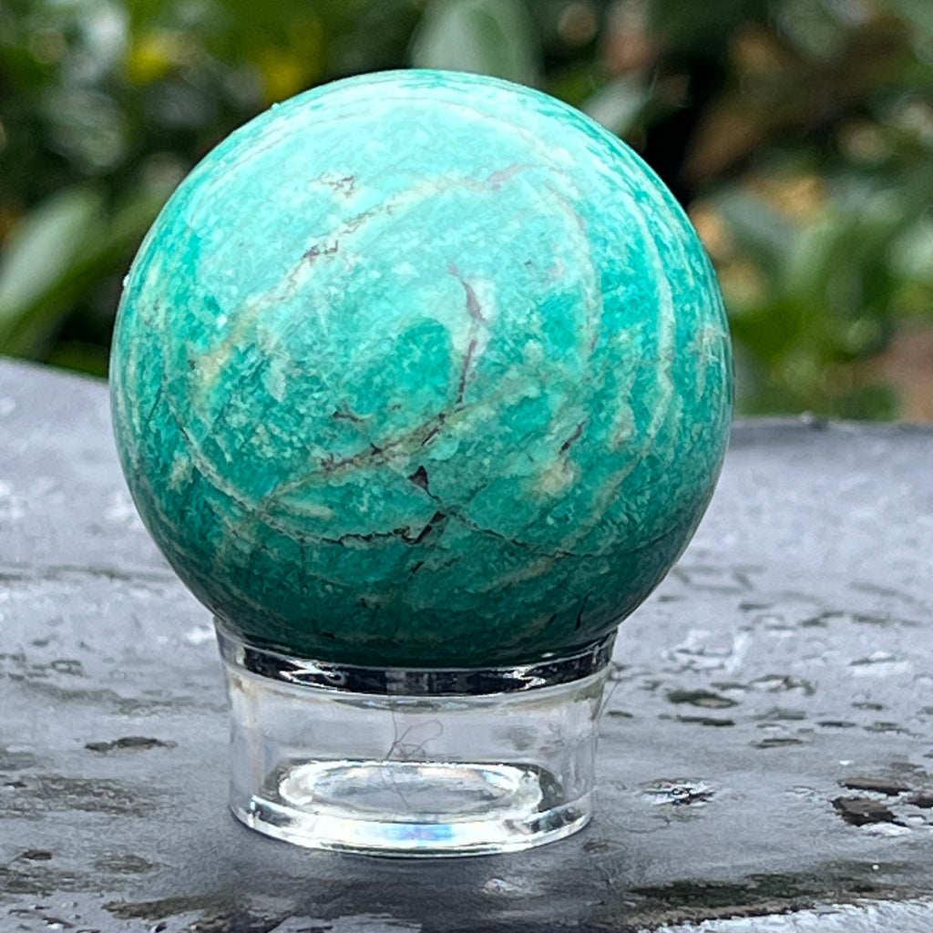 Sfera amazonit din Madagascar model 1, pietre semipretioase - druzy.ro 2 