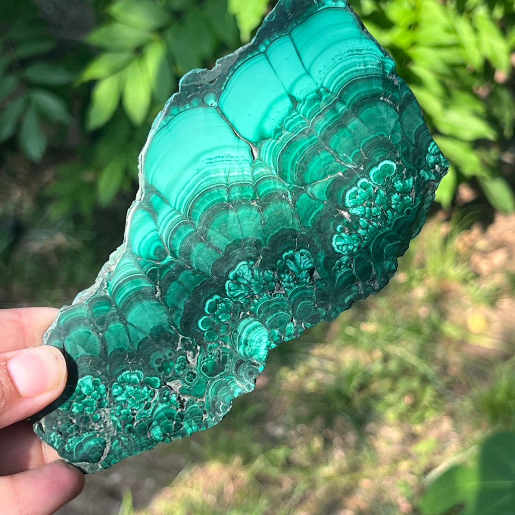 Felie malachit | Model 15, pietre semipretioase - druzy.ro 1 