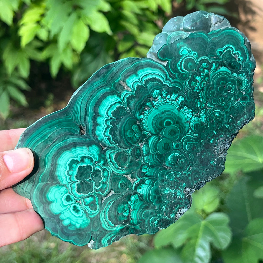 Felie malachit | Model 17, pietre semipretioase - druzy.ro 3 