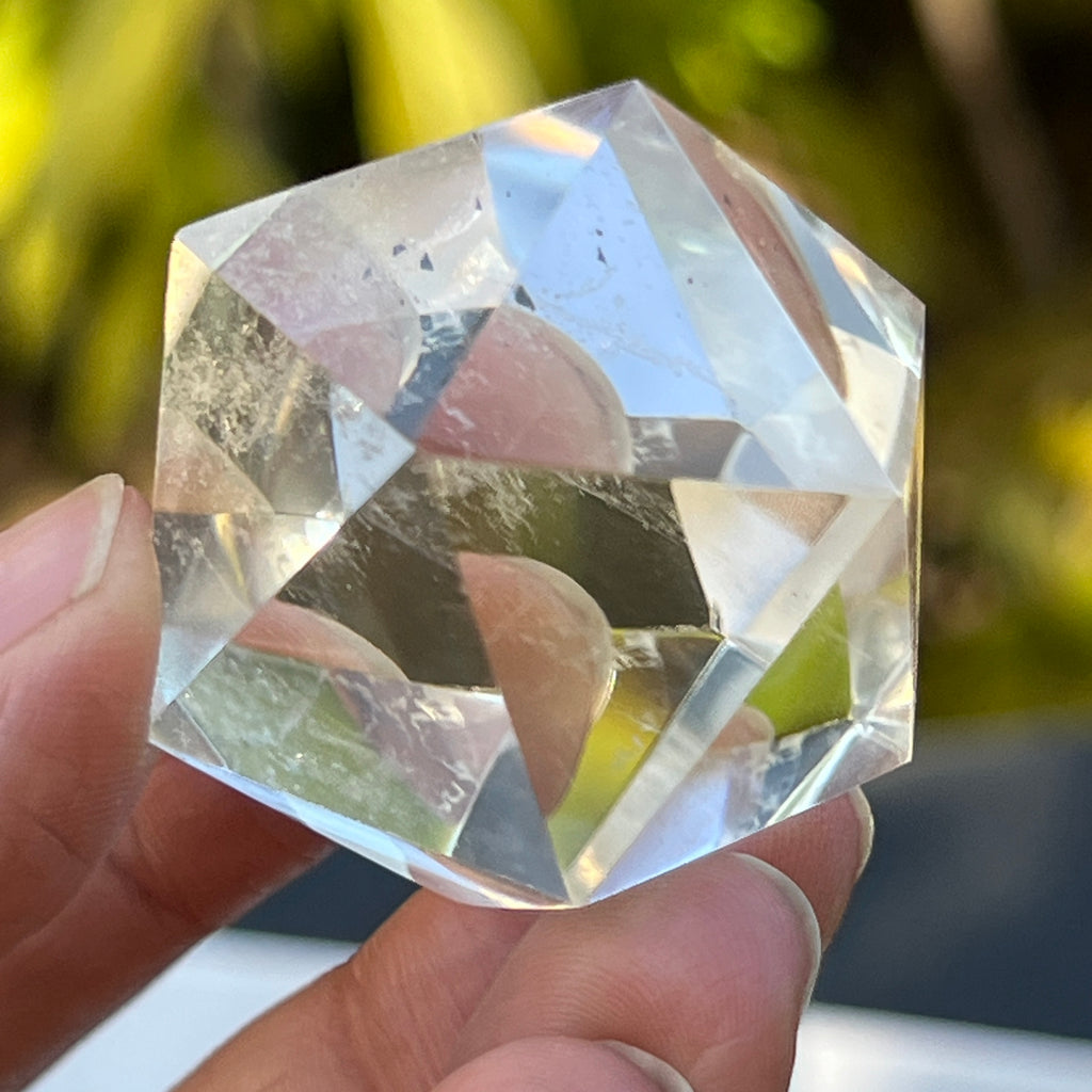 Icosaedru cuart incolor / cristal de stanca m10, pietre semipretioase - druzy.ro 4 
