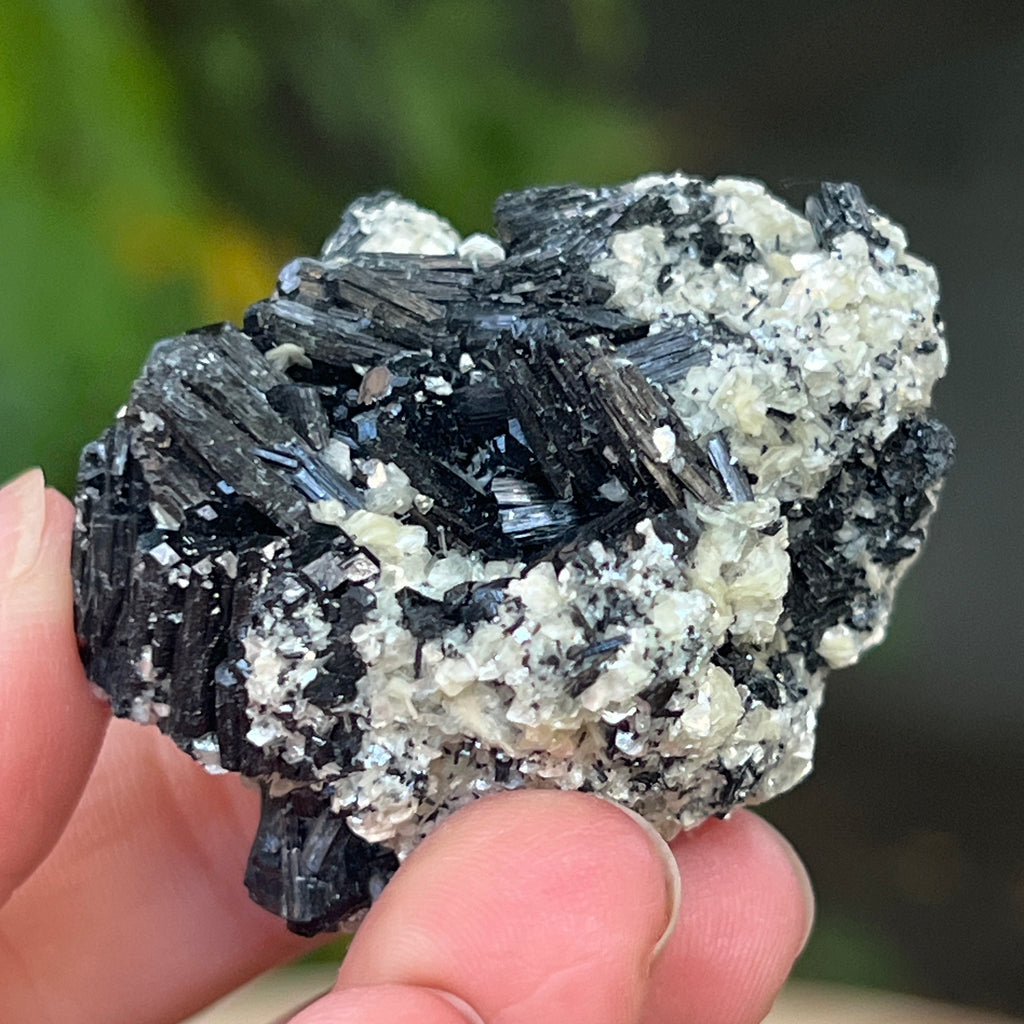 Cluster turmalina neagra cu vermiculita din Erongo m19, pietre semipretioase - druzy.ro 6 