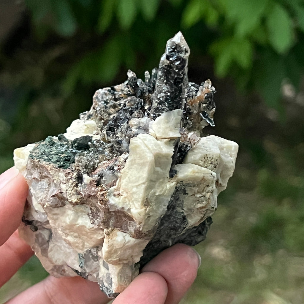 Cluster egirin cuart fumuriu/negru Zomba m24, pietre semipretioase - druzy.ro 6 
