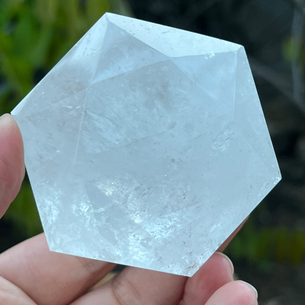 Cuart curcubeu forma diamant caliate extra, cristal de stanca/cuart incolor m6, pietre semipretioase - druzy.ro 4 