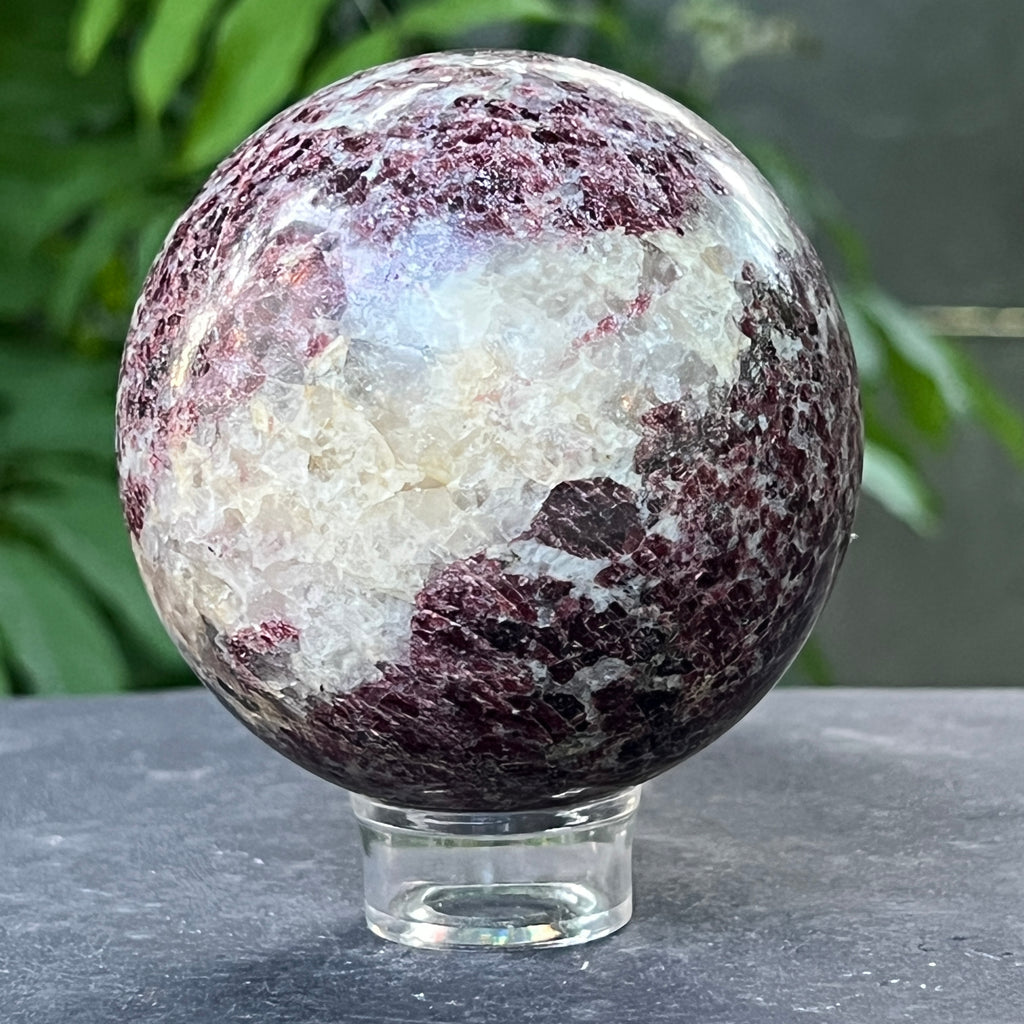Sfera granat cu cuart | Model 3, pietre semipretioase - druzy.ro 2 