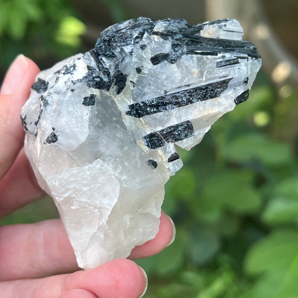 Turmalină neagră cu piatra lunii | Model 5, pietre semipretioase - druzy.ro 2 