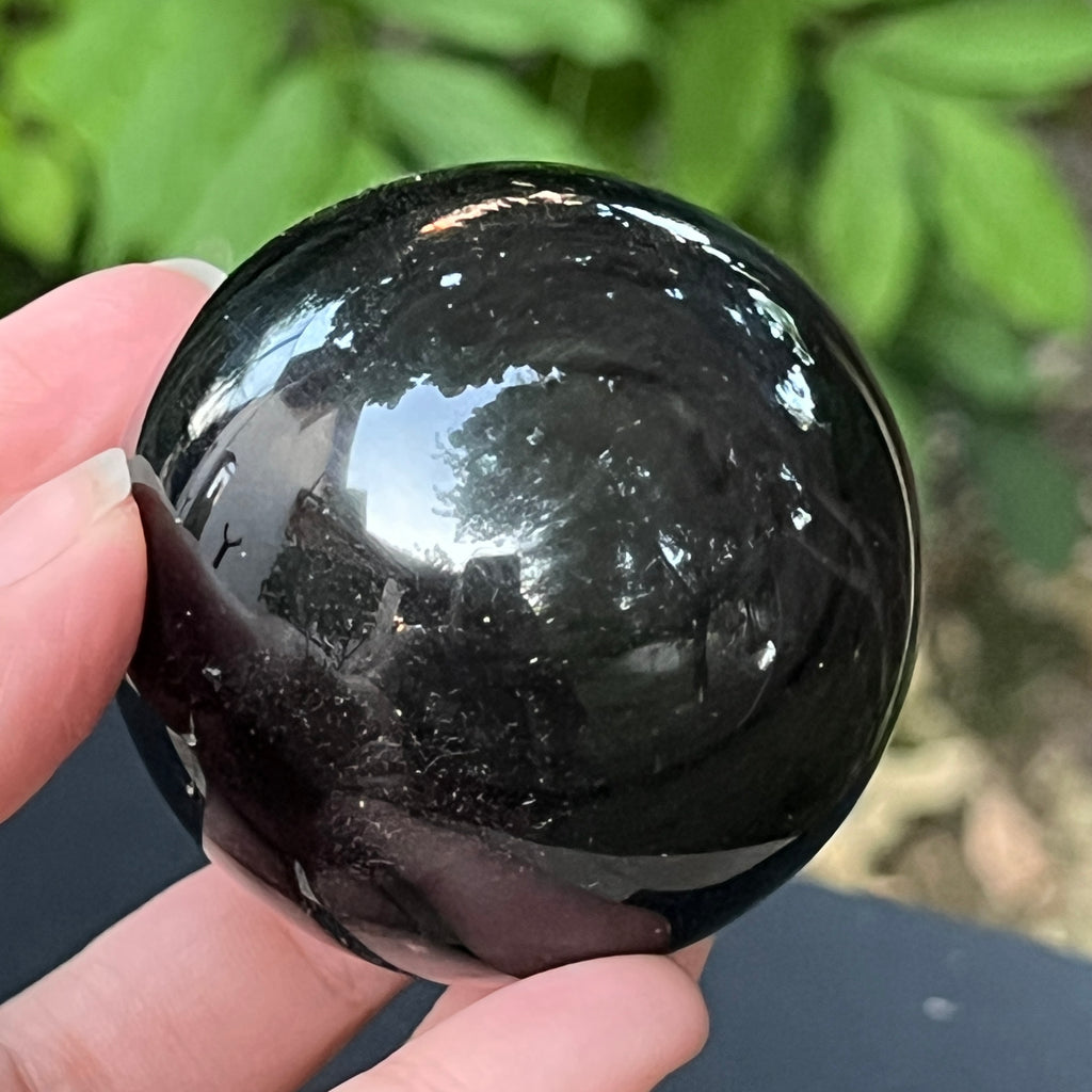 Sfera obsidian model 1, pietre semipretioase - druzy.ro 2 