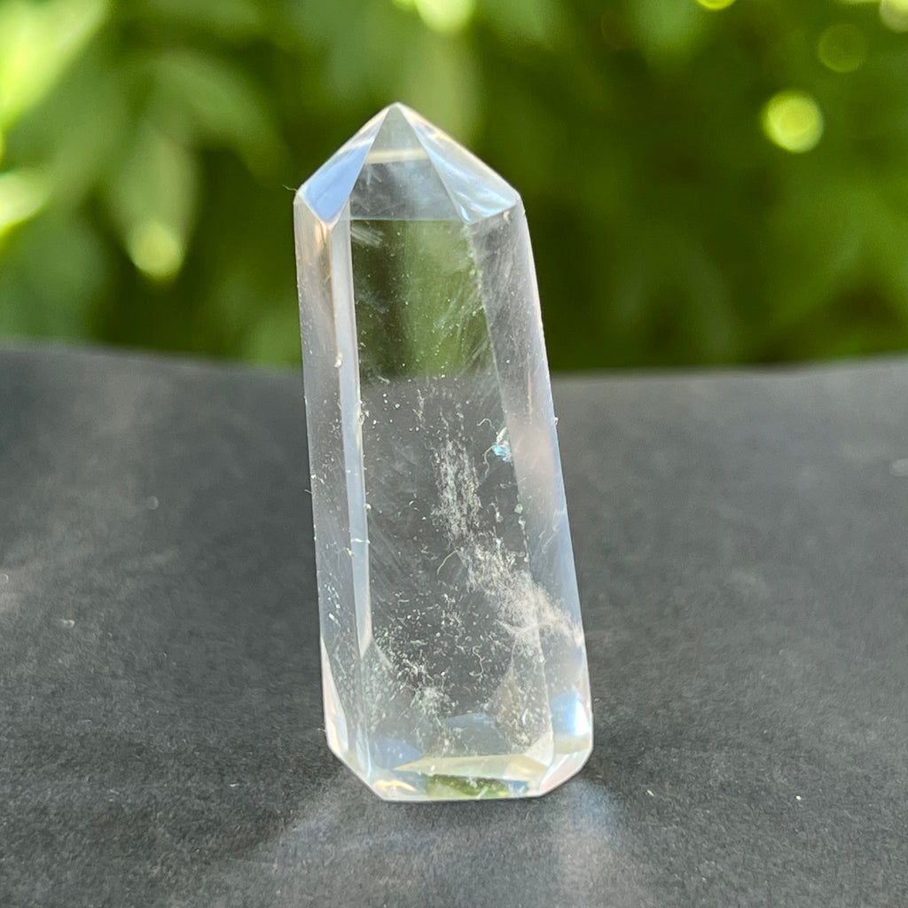 Obelisc/varf cuart de stanca/cuart incolor mini m1, druzy.ro, cristale 2