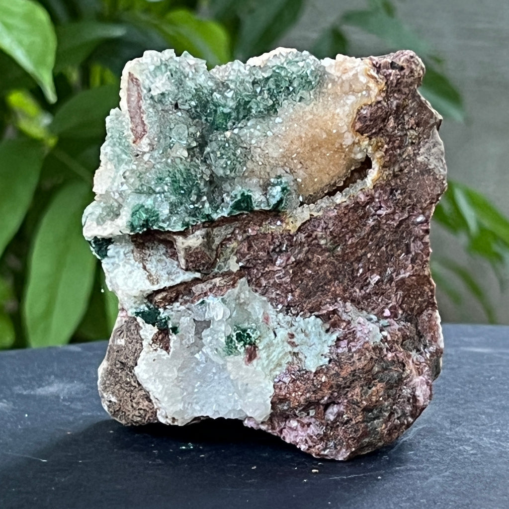 Malachit in matrix cupru din Congo model 5, pietre semipretioase - druzy.ro 2 