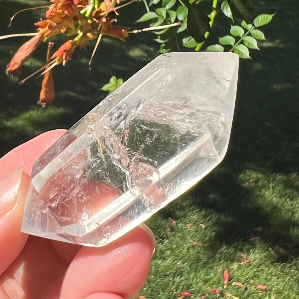 Dublu varf cristal de stanca/cuart incolor model mini14, pietre semipretioase - druzy.ro 1