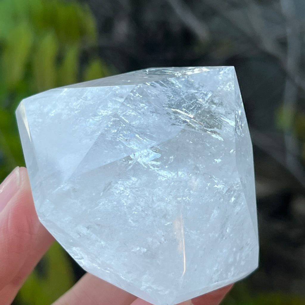 Cuart curcubeu forma diamant caliate extra, cristal de stanca/cuart incolor m6, pietre semipretioase - druzy.ro 8 