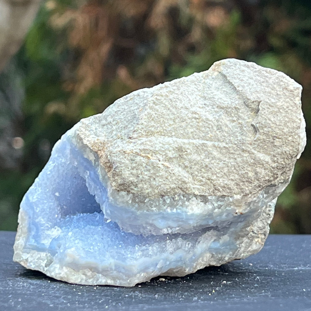 Calcedonie albastra /blue lace/ agat albastru piatra bruta m17, druzy.ro, cristale 2