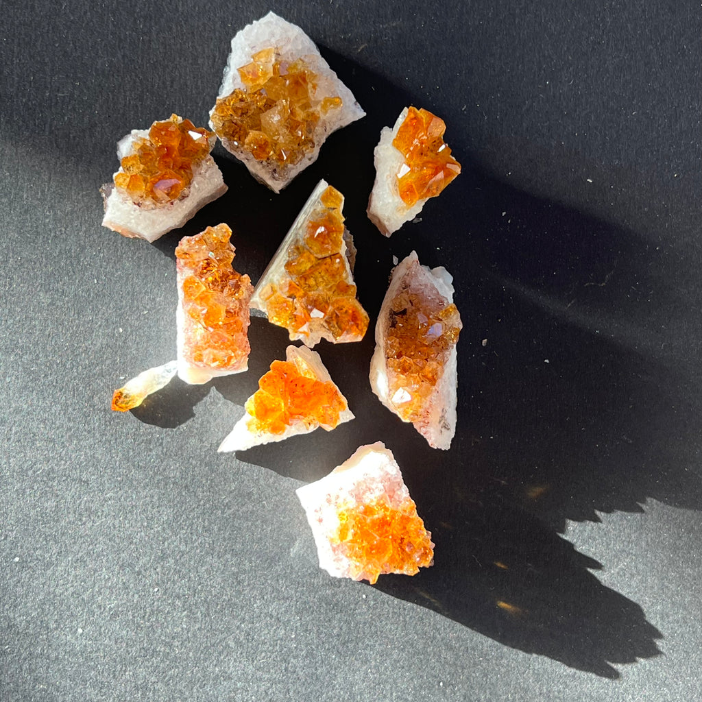 Cluster citrin 2 -2.5 cm, piatra bruta citrin, druzy.ro, cristale 2