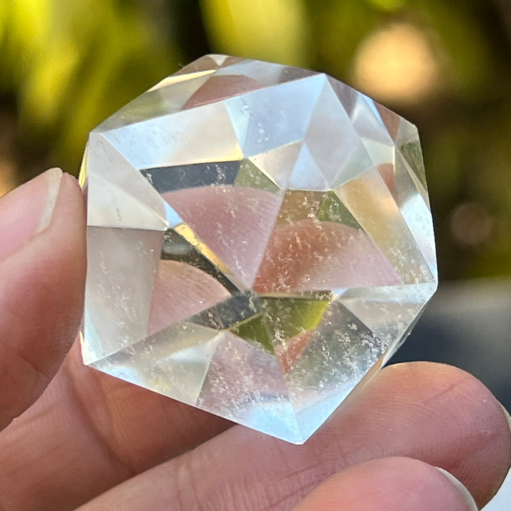 Icosaedru cuart incolor / cristal de stanca m15, pietre semipretioase - druzy.ro 3 
