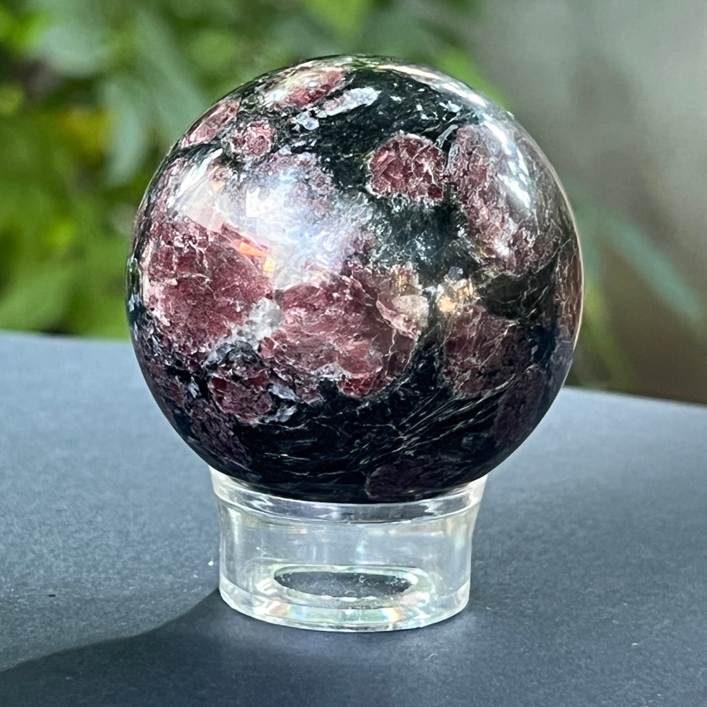 Sfera turmalina neagra cu granat model 6, pietre semipretioase - druzy.ro 5 