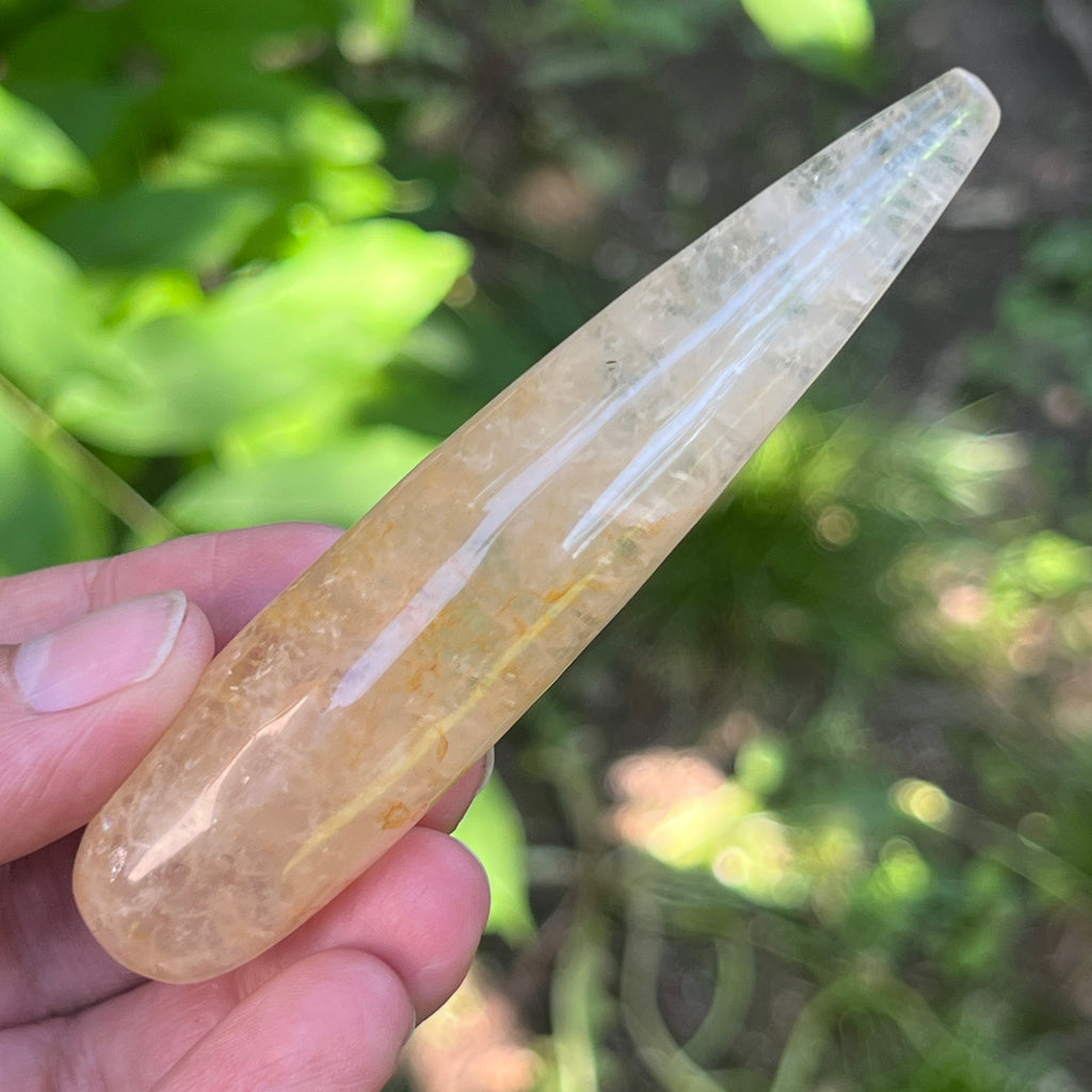 Bagheta golden healer, cuart lamaie model 2, pietre semipretioase - druzy.ro 3 