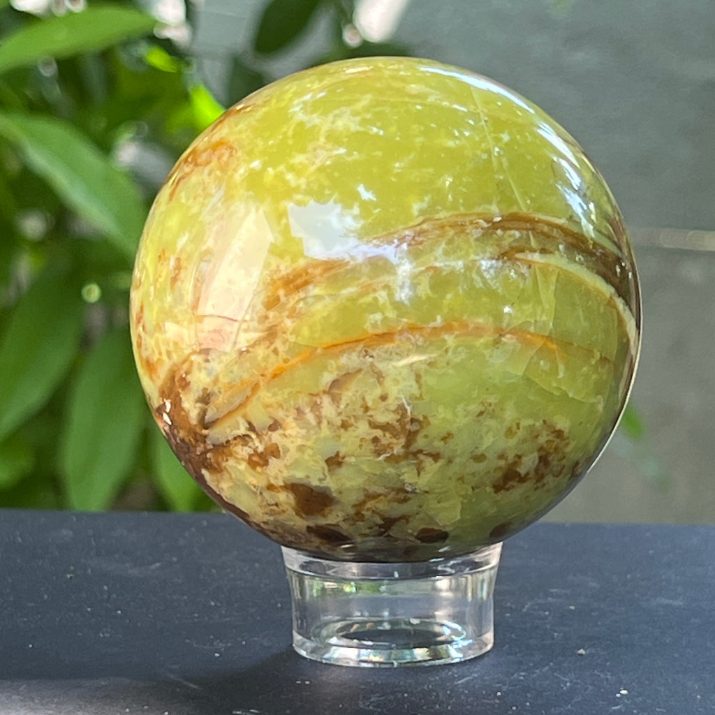 Sfera Opal verde model 5, pietre semipretioase - druzy.ro 3 