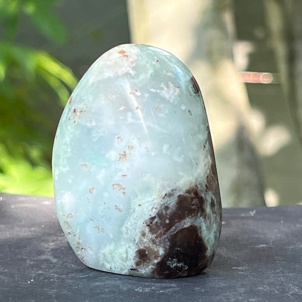 Calcedonie cu crom albastru-verzuie din Zimbabwe -forma libera| Model 2, pietre semipretioase - druzy.ro 3 