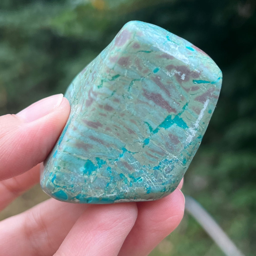 Shattuckite forma libera/palmstone m7, druzy.ro, pietre semipretioase 13