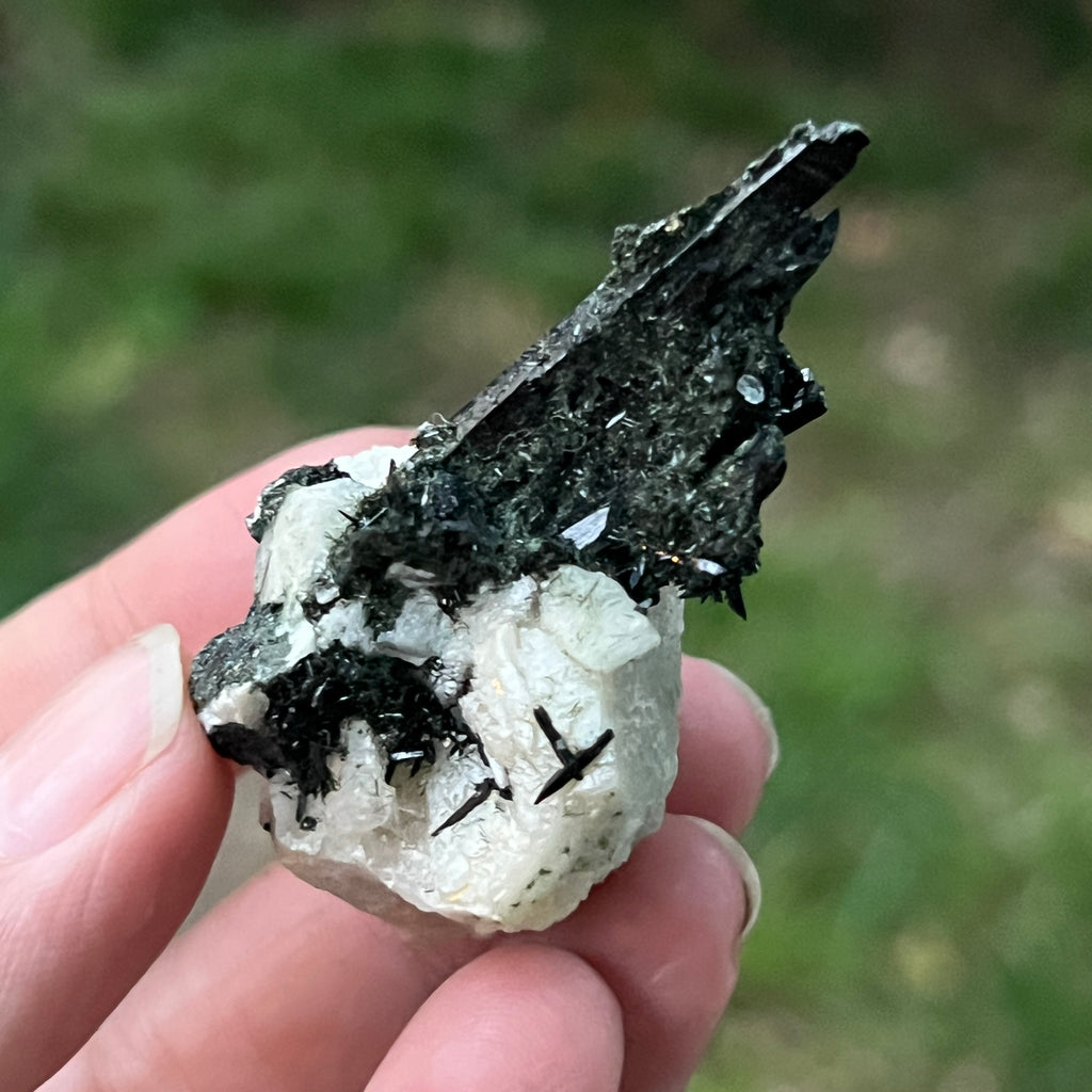 Cluster egirin mini cuart fumuriu/negru Zomba m2, pietre semipretioase - druzy.ro 2 