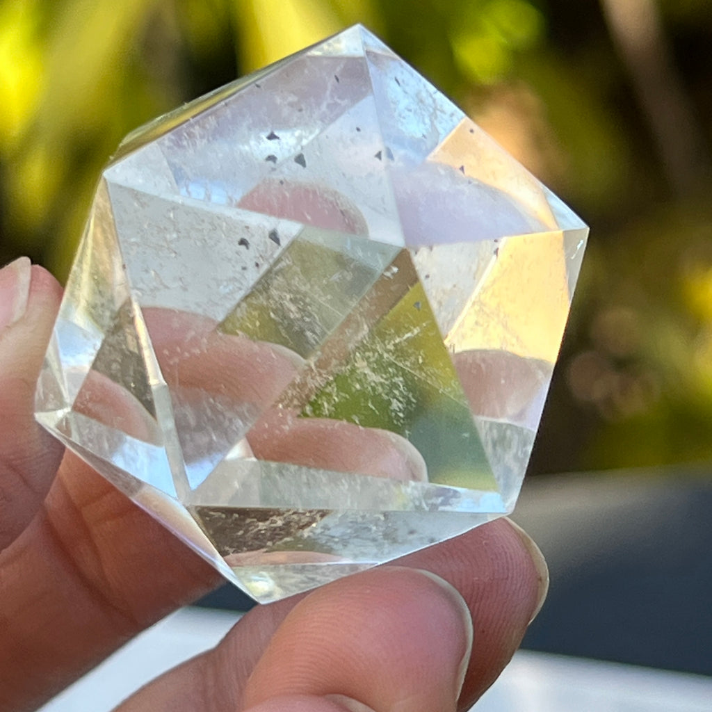 Icosaedru cuart incolor / cristal de stanca m10, pietre semipretioase - druzy.ro 2 