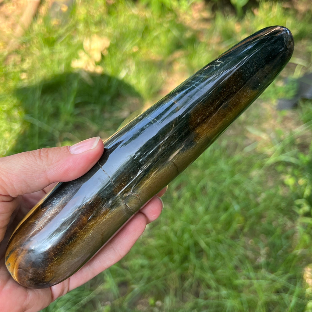 Bagheta masaj ochi de tigru m5, pietre semipretioase - druzy.ro 2 