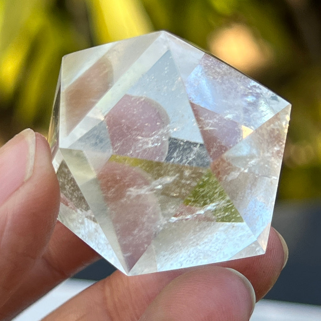 Icosaedru cuart incolor / cristal de stanca m14, pietre semipretioase - druzy.ro 5 